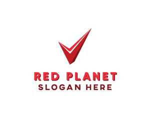 Red Abstract Check logo design