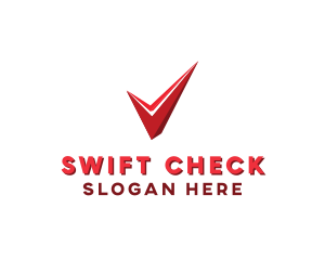 Check - Red Abstract Check logo design
