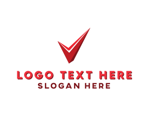 Check - Red Abstract Check logo design