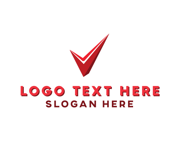 Mark - Red Abstract Check logo design