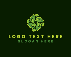 Living - Eco Leaf Plant logo design