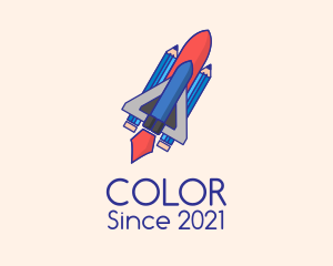 Exploration - Pencil Rocket Ship logo design