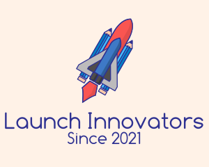 Launching - Pencil Rocket Ship logo design
