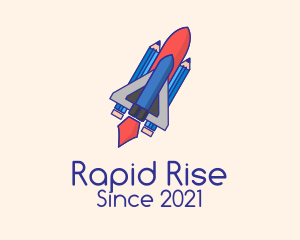 Pencil Rocket Ship  logo design