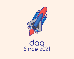School - Pencil Rocket Ship logo design