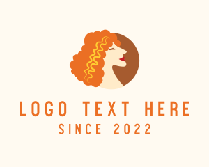 Hairdresser - Curly Beauty Hair Salon logo design