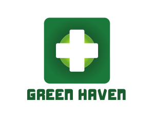 Medical Green Cross App logo design