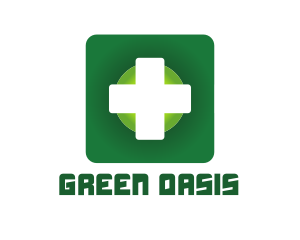 Medical Green Cross App logo design