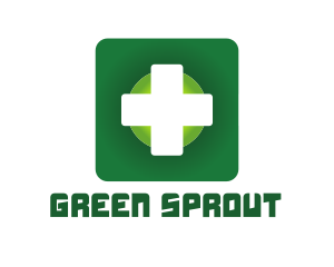 Medical Green Cross App logo design