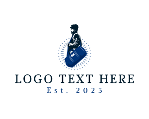 Retro - Mailman Duffel Bag logo design