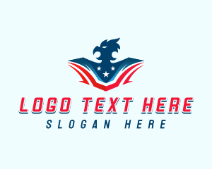 State - Patriotic American Eagle logo design