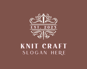 Needle Knitting Craft logo design