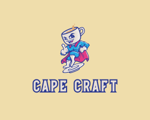 Cape - Coffee Superhero Hero logo design