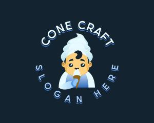 Ice Cream Dessert Boy logo design