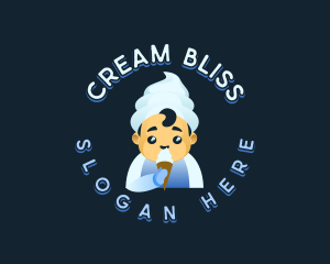 Cream - Ice Cream Dessert Boy logo design