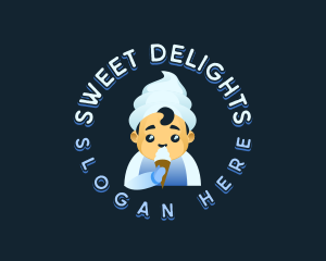 Ice Cream Dessert Boy logo design