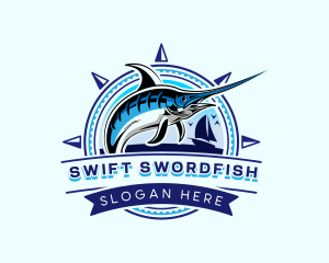 Marine Boat Fishing logo design