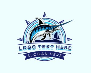 Underwater - Marine Boat Fishing logo design