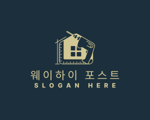 Home Construction Drill logo design