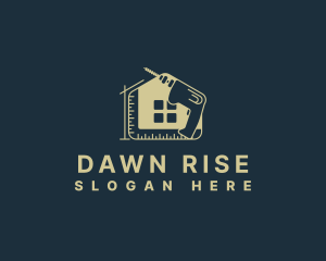 Home Construction Drill logo design