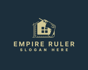 Ruler - House Construction Drill logo design
