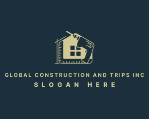 House Construction Drill logo design