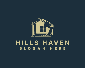 Home Construction Drill logo design