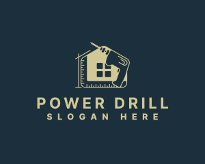 Drill - House Construction Drill logo design