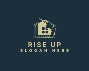 Home Construction Drill logo design