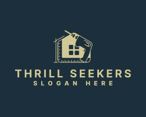 Home Construction Drill logo design