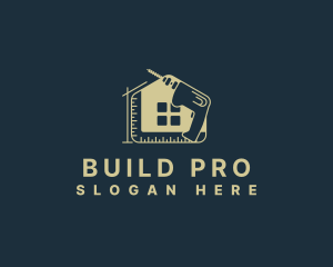 Construction - House Construction Drill logo design