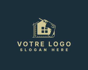House Construction Drill logo design