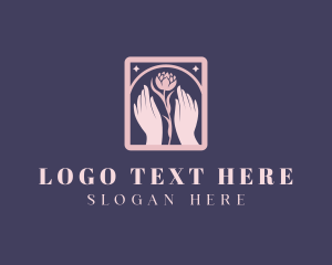 Hands - Flower Yoga Spa logo design