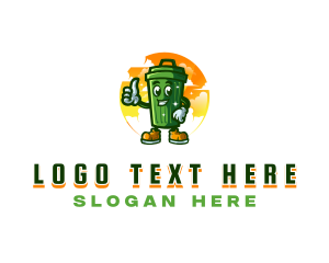 Dumpster - Garbage Trash Bin Mascot logo design