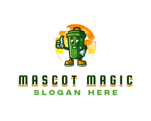 Mascot - Garbage Trash Bin Mascot logo design