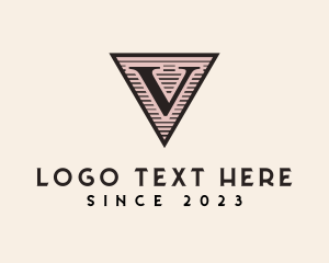 Letter V - Generic Etched Wood logo design