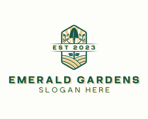 Landscaping Shovel Garden logo design