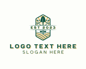 Yard - Landscaping Shovel Garden logo design