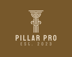 Column - Ancient Pillar Column logo design