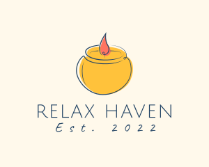 Relaxing Candle Scent logo design