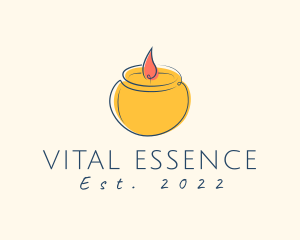 Relaxing Candle Scent logo design