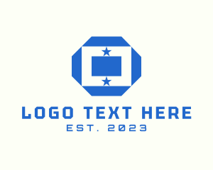 United States - Blue Star Letter O logo design