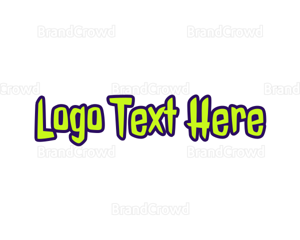 Zombie Monster Text Font Logo