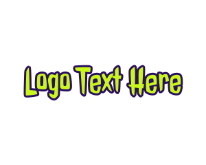 Text - Zombie Monster Text Font logo design