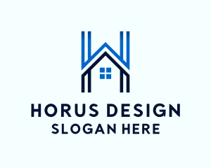 Housing Construction Letter H logo design