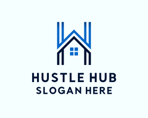 Housing Construction Letter H logo design