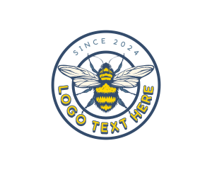 Vintage - Apiculture Honey Bee logo design