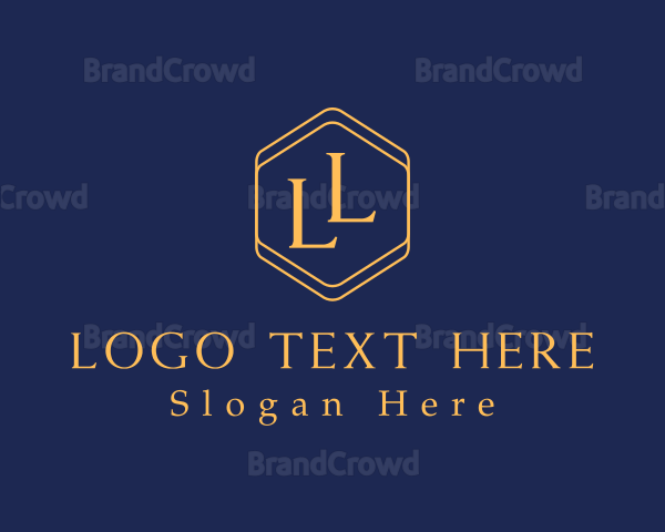 Luxury Hexagon Brand Logo