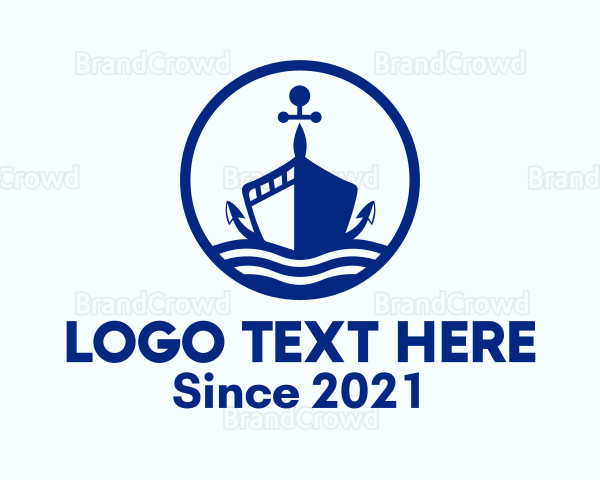 Nautical Anchor Ship Logo