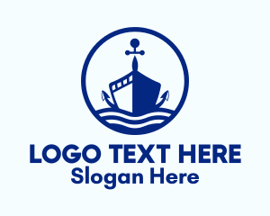 Nautical Anchor Ship Logo